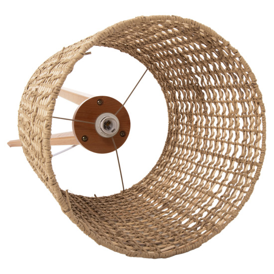 ΕΠΙΔΑΠΕΔΙΟ ΦΩΤΙΣΤΙΚΟ FB94351 RUBBERWOOD-RATTAN-PAPER ROPE ΣΕ ΦΥΣΙΚΟ Φ36x149,5Υεκ.