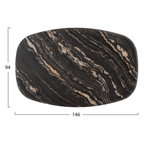 ΕΠΙΦΑΝΕΙΑ ΤΡΑΠΕΖΙΟΥ 5787 WERZALIT FB95916.15 BLACK GOLD MARBLE 146X94 εκ.