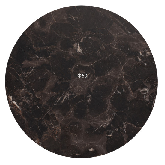 ΕΠΙΦΑΝΕΙΑ ΤΡΑΠΕΖΙΟΥ HPL FB95841.14 BROWN MARBLE Φ60 εκ. ΠΑΧΟΥΣ 12mm.