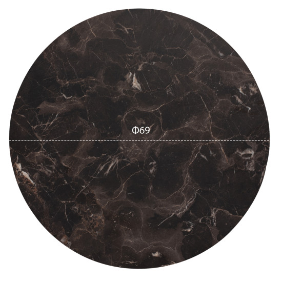 ΕΠΙΦΑΝΕΙΑ ΤΡΑΠΕΖΙΟΥ HPL FB95842.14 BROWN MARBLE Φ69 εκ. ΠΑΧΟΥΣ 12mm.