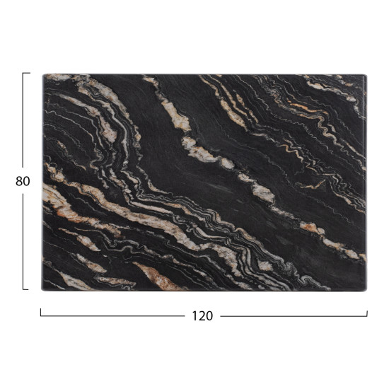 ΕΠΙΦΑΝΕΙΑ ΤΡΑΠΕΖΙΟΥ ΟΡΘΟΓΩΝΙΑ 5787 WERZALIT 120X80εκ. BLACK GOLD MARBLE FB95630.15