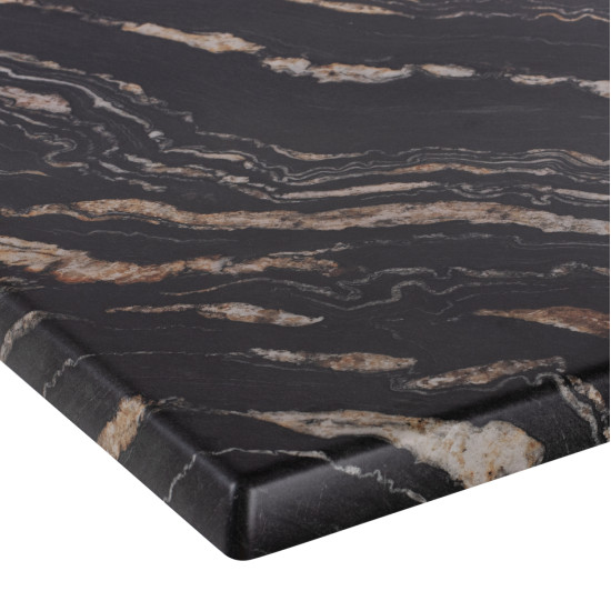 ΕΠΙΦΑΝΕΙΑ ΤΡΑΠΕΖΙΟΥ ΟΡΘΟΓΩΝΙΑ 5787 WERZALIT 120X80εκ. BLACK GOLD MARBLE FB95630.15