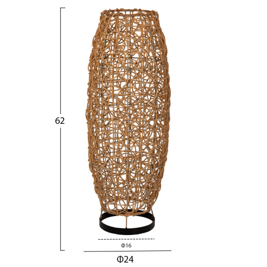 ΦΩΤΙΣΤΙΚΟ ΔΑΠΕΔΟΥ FB97877 RATTAN ΣΕ ΦΥΣΙΚΟ ΧΡΩΜΑ Φ24x62Yεκ.