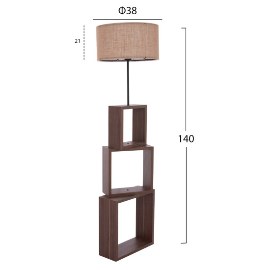 ΦΩΤΙΣΤΙΚΟ ΔΑΠΕΔΟΥ MDF ΚΑΡΥΔΙ FB97608.01 Φ38x140 εκ.