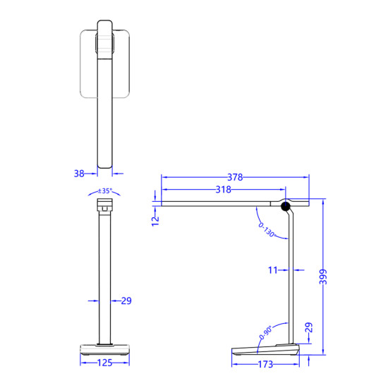 ΦΩΤΙΣΤΙΚΟ ΓΡΑΦΕΙΟΥ FB94448.01 ΛΕΥΚΟ ΧΡΩΜΑ ABS 17,3x12,5x39,9Υεκ.