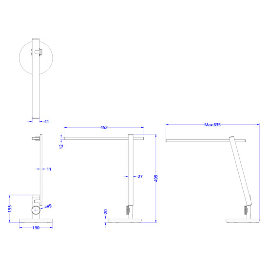 ΦΩΤΙΣΤΙΚΟ ΓΡΑΦΕΙΟΥ LED FB94445.08 ΑΣΗΜΙ ΧΡΩΜΑ Φ19x49,9Υεκ.