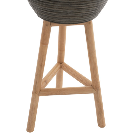 ΓΛΑΣΤΡΑ ΑΠΟ RATTAN ΚΑΙ BAMBOO FB97815 31x30x80Yεκ. ΦΥΣΙΚΟ - ΠΡΑΣΙΝΟ