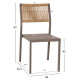 ΚΑΡΕΚΛΑ ΑΛΟΥΜΙΝΙΟΥ ΣΑΜΠΑΝΙ ΜΕ RATTAN & TEXTLINE FB95921.03 46x55,5x83Υ εκ.