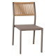 ΚΑΡΕΚΛΑ ΑΛΟΥΜΙΝΙΟΥ ΣΑΜΠΑΝΙ ΜΕ RATTAN & TEXTLINE FB95921.03 46x55,5x83Υ εκ.