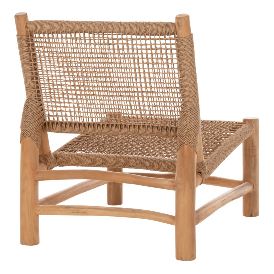 ΚΑΡΕΚΛΑ FB95986 ΞΥΛΟ TEAK ΣΕ ΦΥΣΙΚΟ ΚΑΙ ΣΥΝΘΕΤΙΚΟ RATTAN 63x77x77Υεκ.