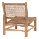 ΚΑΡΕΚΛΑ FB95986 ΞΥΛΟ TEAK ΣΕ ΦΥΣΙΚΟ ΚΑΙ ΣΥΝΘΕΤΙΚΟ RATTAN 63x77x77Υεκ.