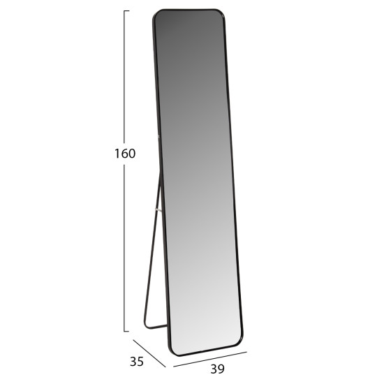 ΚΑΘΡΕΠΤΗΣ ΔΑΠΕΔΟΥ FB99577.01 ΣΚΕΛΕΤΟΣ ΑΛΟΥΜΙΝΙΟΥ ΣΕ ΜΑΥΡΟ ΧΡΩΜΑ 40x35x160Υεκ.