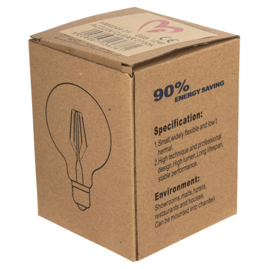 ΛΑΜΠΤΗΡΑΣ GLOBO LED FILAMENT 12W E27 3000K ΔΙΑΦΑΝΟΣ FB94049.01