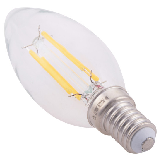 ΛΑΜΠΤΗΡΑΣ LED FILAMENT 4W E14 3000K ΔΙΑΦΑΝΟΣ DIMMABLE FB94048.01