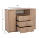 ΜΠΟΥΦΕΣ ΜΕ 2 ΝΤΟΥΛΑΠΙΑ Κ 3 ΣΥΡΤΑΡΙΑ SONAMA OAK FB92430 120X45X85Yεκ.