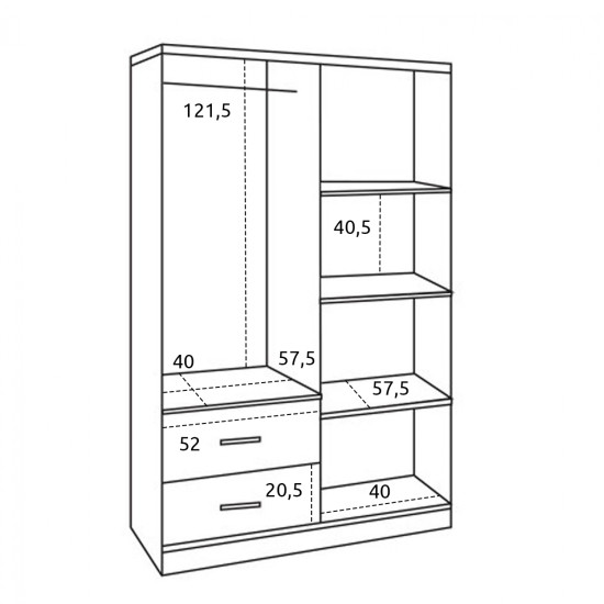 ΝΤΟΥΛΑΠΑ 4ΦΥΛΛΗ ME 2 ΣΥΡΤΑΡΙΑ FB9339.02 SONAMA 120Χ42,5Χ180,5εκ.