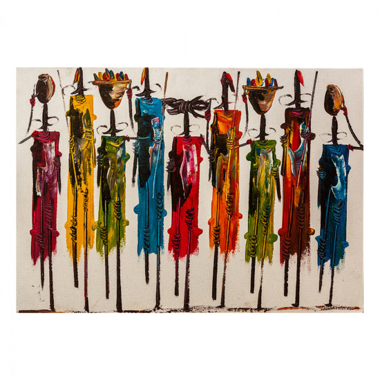 ΠΙΝΑΚΑΣ ΚΑΜΒΑΣ COLORFUL AFRICAN ART FB97197.02 100X3X70 εκ.