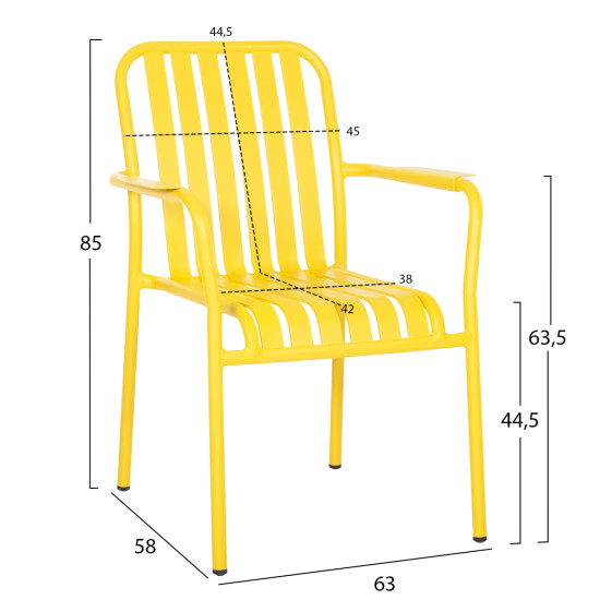 ΠΟΛΥΘΡΟΝΑ ΑΛΟΥΜΙΝΙΟΥ FB96088.06 ΚΙΤΡΙΝΗ 63x58x85Υεκ.