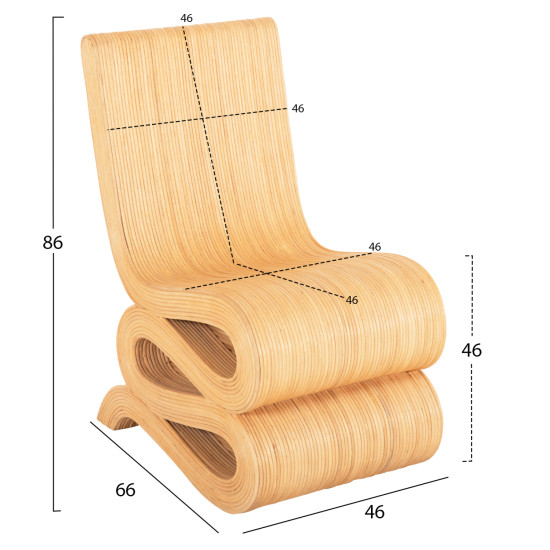 ΠΟΛΥΘΡΟΝΑ FB99885 ΦΥΣΙΚΟ RATTAN 46x66x86Υεκ.