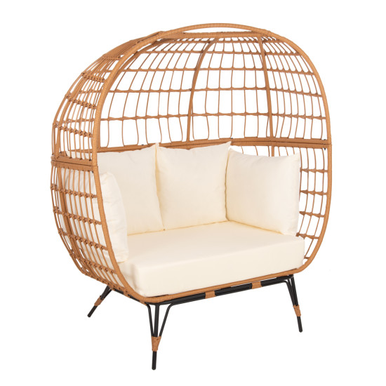 ΠΟΛΥΘΡΟΝΑ ΦΩΛΙΑ MIAMI 2 ΑΤΟΜΩΝ ΤΥΠΟΥ RATTAN FB95870.11 132.5x90x154Υεκ