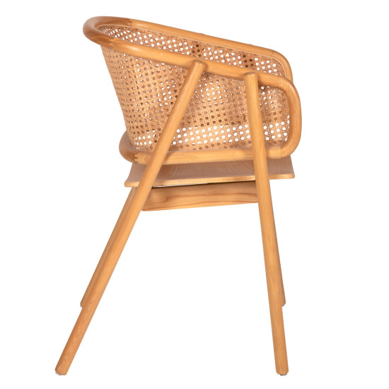 ΠΟΛΥΘΡΟΝΑ KENLEE FB99872 ΦΡΑΞΙΝΟΣ ΚΑΙ ΦΥΣΙΚΟ RATTAN RATTAN ΣΕ ΦΥΣΙΚΟ 57,5x55x81Yεκ.