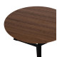 ΤΡΑΠΕΖΙ ΣΑΛΟΝΙΟΥ ΣΤΡΟΓΓΥΛΟ FB99586.04 MDF WALNUT-ΜΑΥΡΗ ΣΑΓΡΕ ΒΑΣΗ Φ80x42Υεκ.