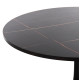 ΤΡΑΠΕΖΙ ΤΡΑΠΕΖΑΡΙΑΣ ΣΤΡΟΓΓΥΛΟ BLACK MARBLE FB99421.02 Φ90x74 εκ.