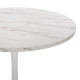 ΤΡΑΠΕΖΙ ΤΡΑΠΕΖΑΡΙΑΣ ΣΤΡΟΓΓΥΛΟ WHITE MARBLE FB99421.01 Φ90x74Y εκ.