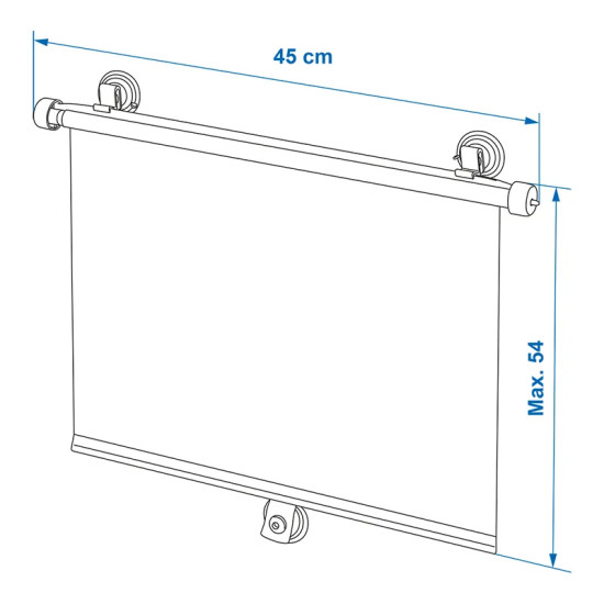 PROPLUS κουρτίνες αυτοκινήτου 250013, με βεντούζα, 45x54cm, 2τμχ