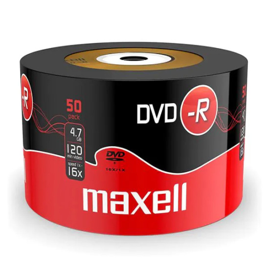 MAXELL DVD-R 4.7GB/120min, 16x speed, spindle pack 50τμχ