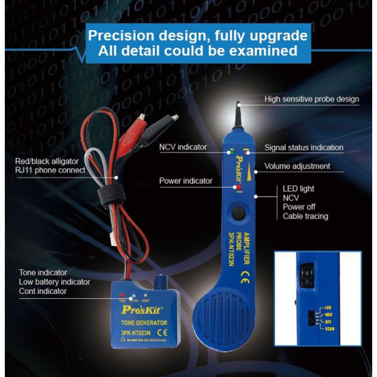 PROSKIT tester καλωδίων 3PK-NT023N, NCV 90~1000V