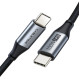 CABLETIME καλώδιο USB-C CMCM100W, 100W PD, 480Mbps, 1m, μαύρο