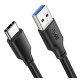 CABLETIME καλώδιο USB-C σε USB CMAMN, 15W, 5Gbps, 0.25m, μαύρο