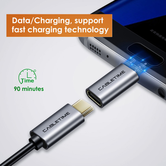 CABLETIME αντάπτορας micro USB σε USB-C CT-CFMCB, 480Mbps, γκρι