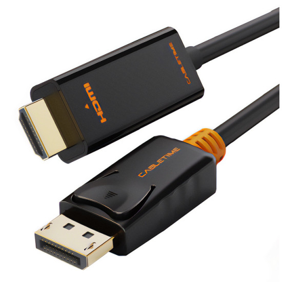 CABLETIME καλώδιο DisplayPort σε HDMI CT-AV585, 1080p/60Hz, 5m, μαύρο
