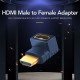 CABLETIME αντάπτορας HDMI HA11, γωνιακός, 4K/60Hz, μπλε