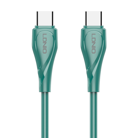 LDNIO καλώδιο USB-C σε USB-C LC611C, 65W PD, 1m, πράσινο