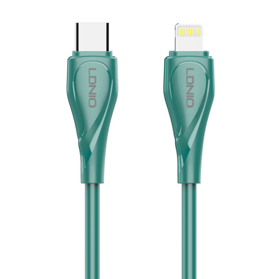 LDNIO καλώδιο Lightning σε USB-C LC611I, 30W PD, 1m, πράσινο