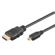 GOOBAY καλώδιο HDMI σε HDMI Micro 53786 με Ethernet, 4K/60Hz, 3m, μαύρο
