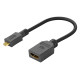 GOOBAY καλώδιο micro HDMI σε HDMI 58683, 4K/60Hz, 0.15m, μαύρο