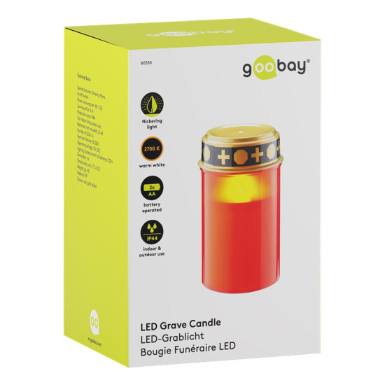 GOOBAY LED φωτιστικό κερί αφιέρωσης 60335, 3000K, IP44