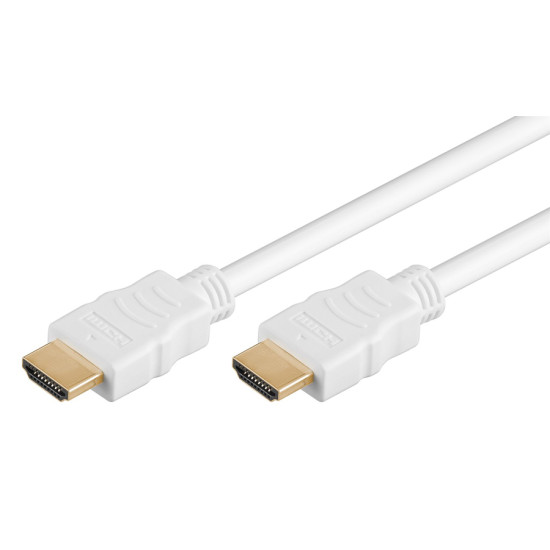 GOOBAY καλώδιο HDMI 2.0 61020 με Ethernet, 4K/60Hz, 18 Gbps, 2m, λευκό