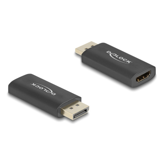 DELOCK αντάπτορας DisplayPort σε HDMI 61055, 8K/60Hz HDR, Active, μαύρος