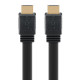 GOOBAY καλώδιο HDMI 2.0 61277, Ethernet flat, 4K/60Hz 18 Gbps, 1m, μαύρο