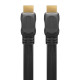 GOOBAY καλώδιο HDMI 2.0 61278, Ethernet flat 4K/60Hz 18 Gbps 1.5m, μαύρο