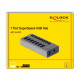 DELOCK USB hub 63669 με διακόπτες, 7x θυρών, 5Gbps, γκρι