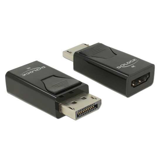 DELOCK αντάπτορας DisplayPort σε HDMI 66234, 4K/30Hz, Passive, μαύρος