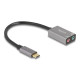 DELOCK εξωτερική κάρτα ήχου 67071, 2x 3.5mm, USB-C σύνδεση, γκρι