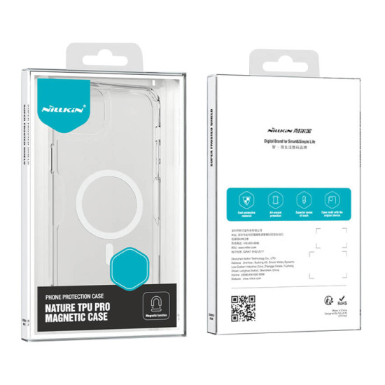 NILLKIN θήκη Nature Pro Magnetic για iPhone 15 Pro, διάφανη-μπλε