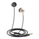 LDNIO earphones με μικρόφωνο HP09, 3.5mm σύνδεση, Φ13mm, 1.2m, ροζ χρυσό